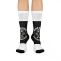 Build Black Everything key emblem Cushioned Crew Socks