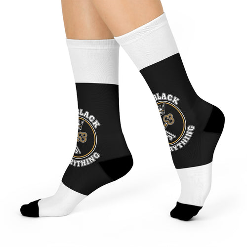 Build Black Everything key emblem Cushioned Crew Socks